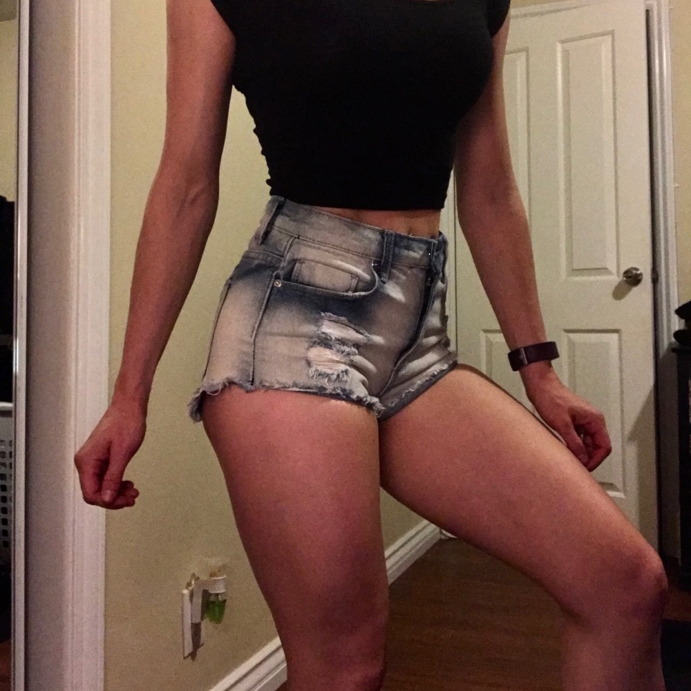 5 for $15 // High waisted jean shorts